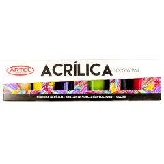 Estuche Pin Acrilica Artel 15ml 6col 10075100