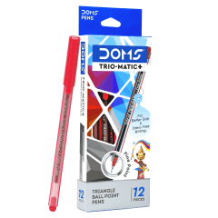 Lapiz Doms Pasta 06 Trio-Matic+ 12u Rojo