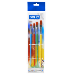 Bl. Set Pinceles Doms Planos 4u - N° 1,2,4,6 - 8340