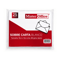 Sobre Mister Office PARA CARTA 15.4x12.4cm 25U