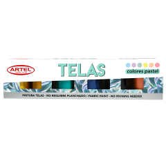 Estuche Pin Artel Tela 15ml 6col Pastel 10030006