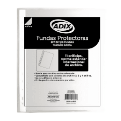 Fundas Adix Cristal Carta 100u A110003