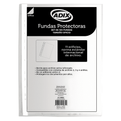 Fundas Adix Cristal Oficio 100u A110004