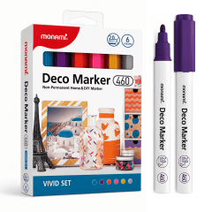 Marcador Monami Acrilico 2mm 6col Vivid Set