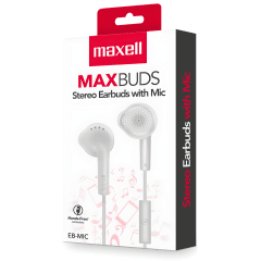 Audífonos Maxell MaxBuds Stereo EB-MIC Blanco