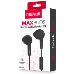 Audífonos Maxell MaxBuds Stereo EB-MIC Negro