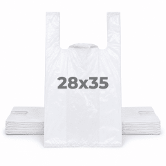 Bolsa Camiseta Blanca 28x35cm 100u