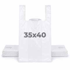Bolsa Camiseta Blanca 35x40cm 100u