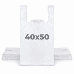 Bolsa Camiseta Blanca 40x50cm 100u
