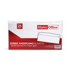 Sobre Mister Office AMERICANO 22.8x10.7cm 25U