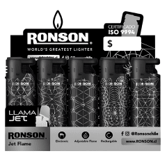 Encendedor Ronson Jet flame silver 15u RXHD58/8590