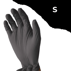 Guantes Nitrilo S/polvo negro S 50p GUANILNS01