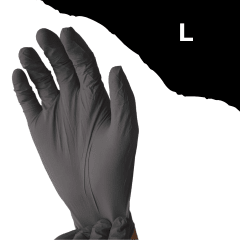 Guantes Nitrilo S/polvo negro L 50p GUANILNL01