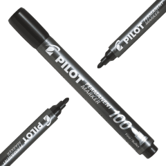 Marcador Pilot Perm Sca100 Negro Redondo