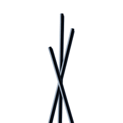 Bombilla papel flexible negro 100u 2030301