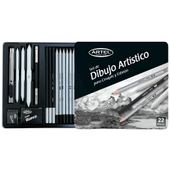 Lapiz Artel Carbon Caja Metalico 22U