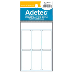 Etiquetas Adetec 26x54mm 60U 123