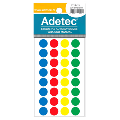 Etiquetas Adetec 15 Mm Puntos 224U 2210