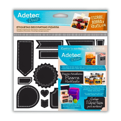 Etiquetas Adetec Adhe Deco Negro 5830