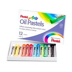 Crayones Pentel Oleo Pastel 12col 50230001