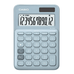 Calculadora Casio escritorio azul grisaceo MS-20UC-LB