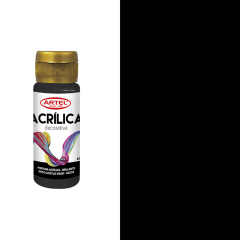 acrilico artel 60ml negro 200