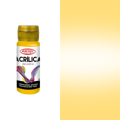 acrilico artel 60ml oro blanco metalico 991