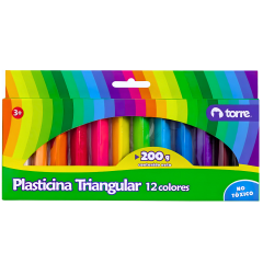 Plasticina Torre Triangular 12col 30539
