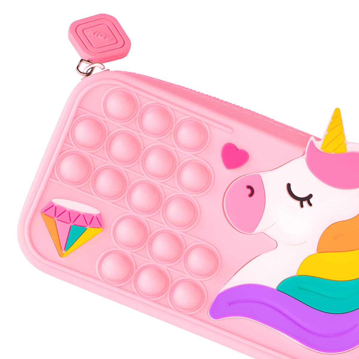 Estuche Adix Silicona POPIT 20x8cm Unicornio A5032402
