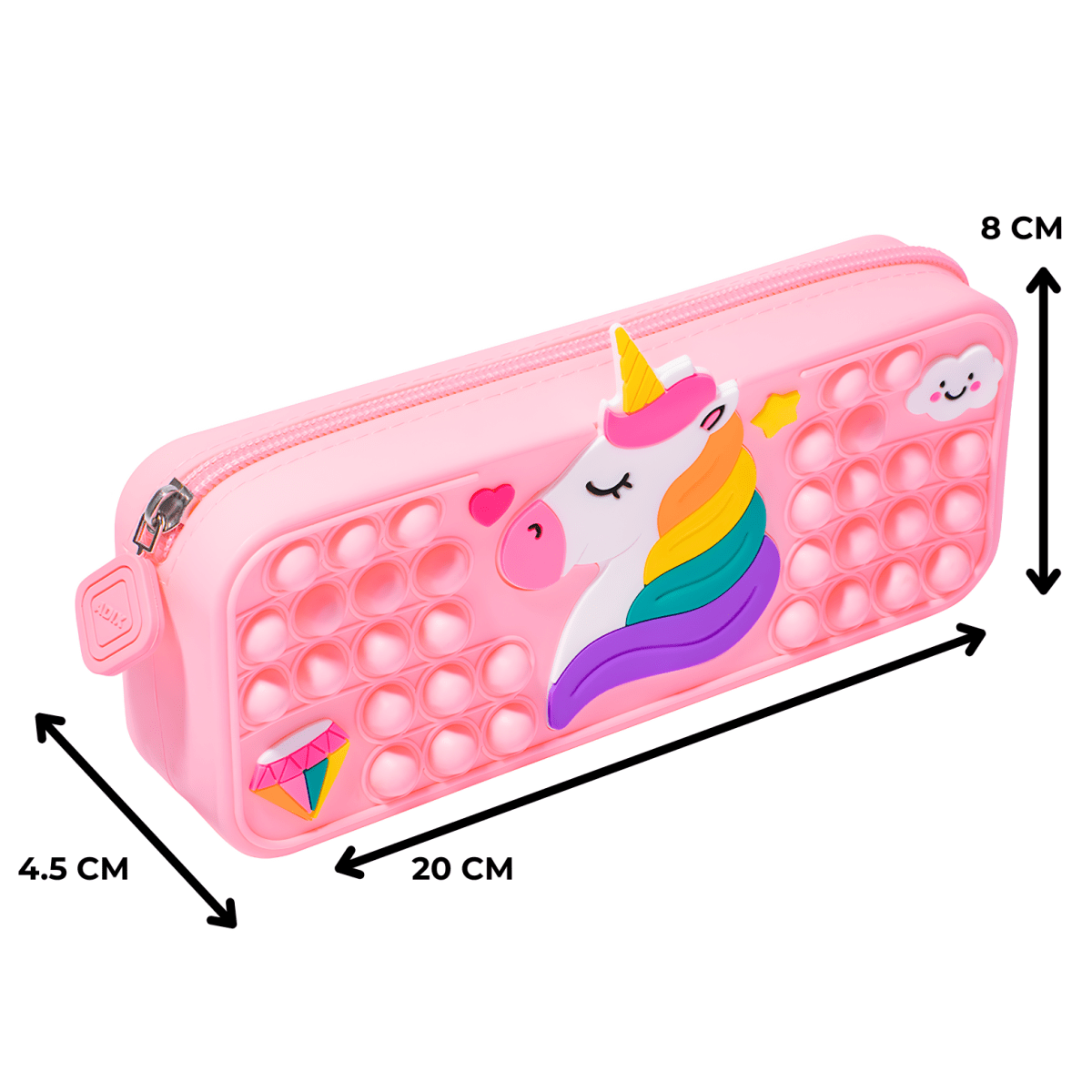 Estuche Adix Silicona POPIT 20x8cm Unicornio A5032403