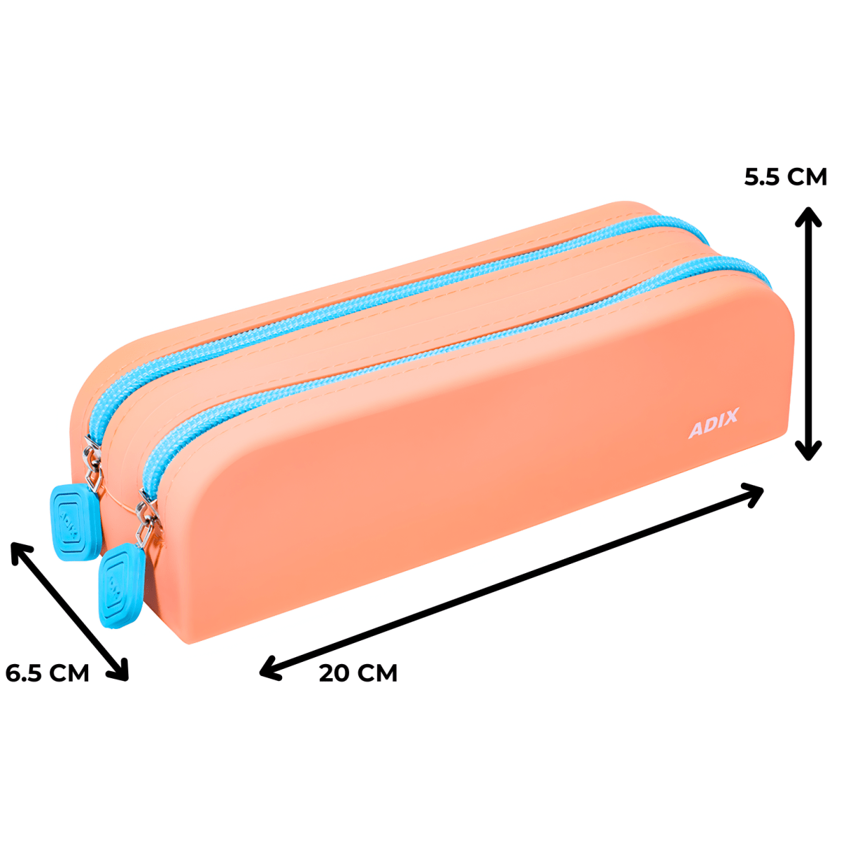 Estuche Adix Silicona 20x5.5cm Doble Cierre A5032303