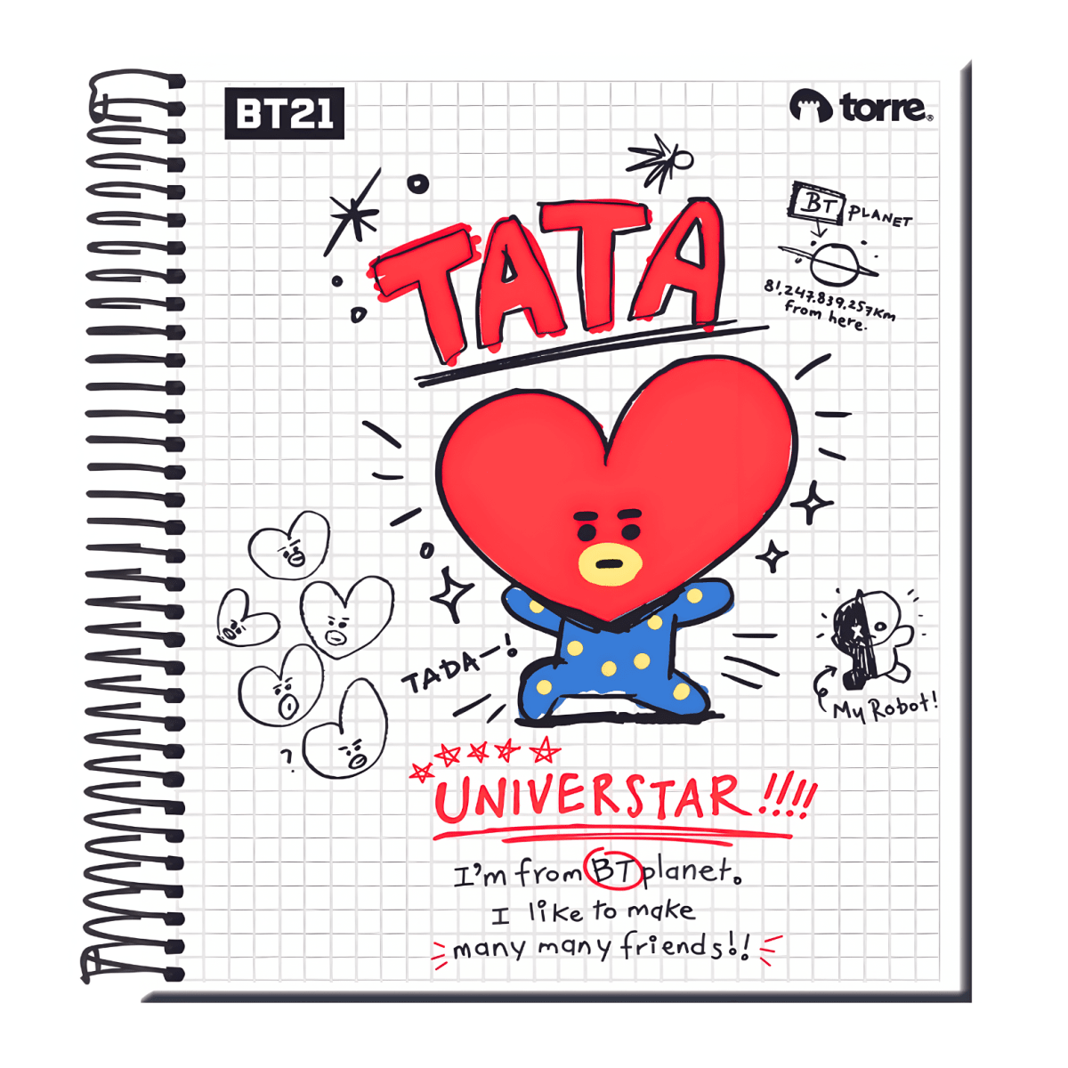 Cuad Pocket Torre BT21 5mm 90H 311962