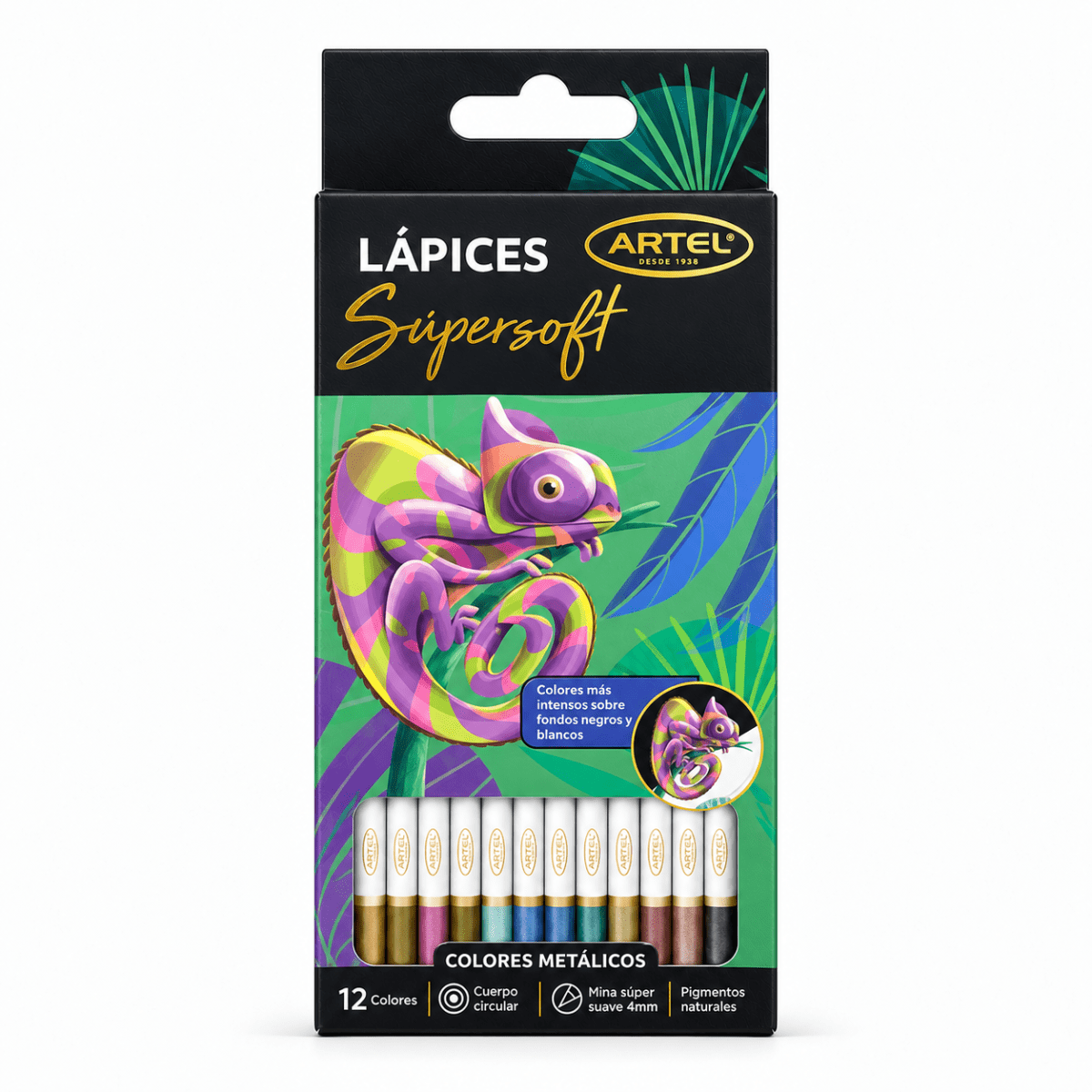 Lapiz Artel Supersoft 12col METALICOS 0