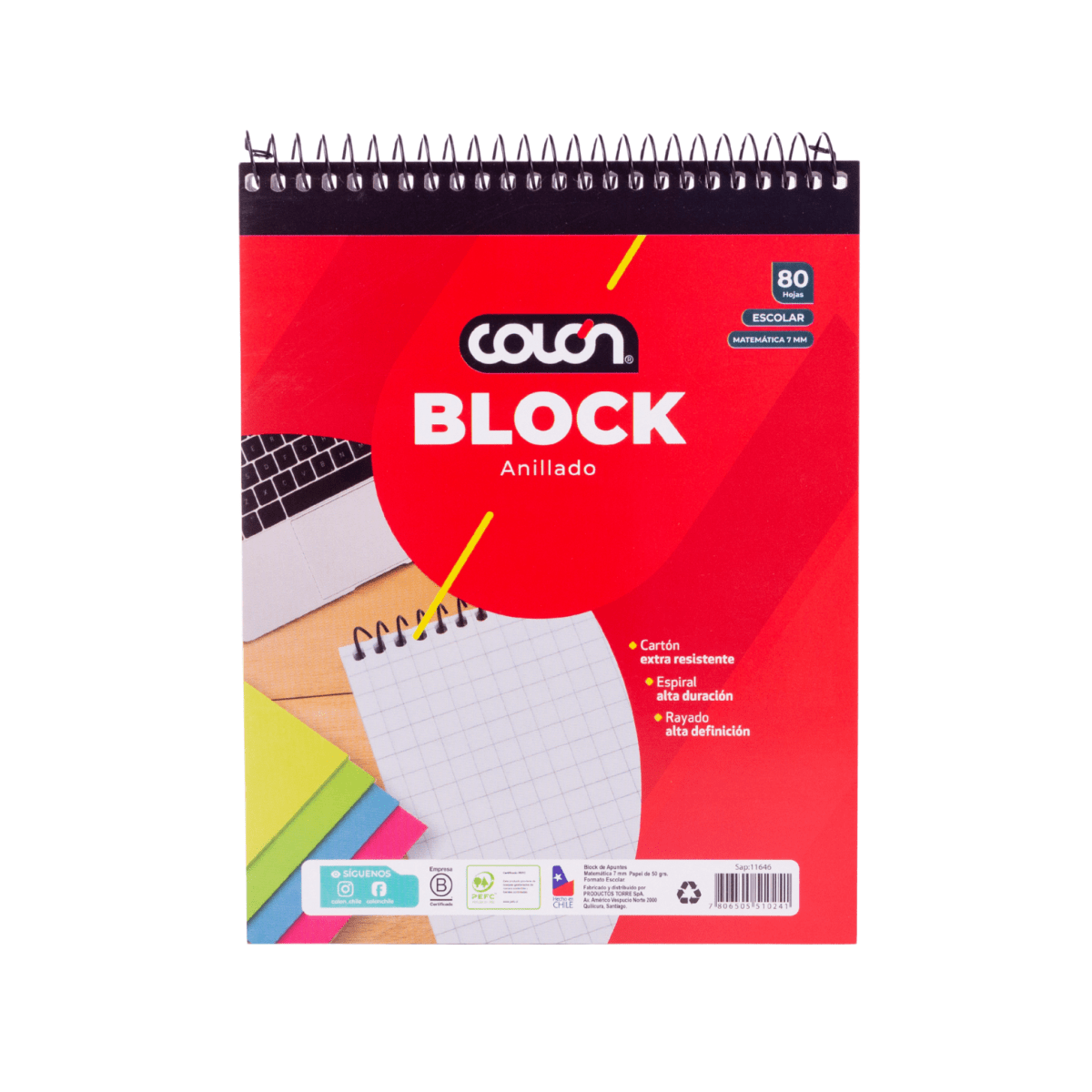 Block colon escolar 80h 7mm 11646 0