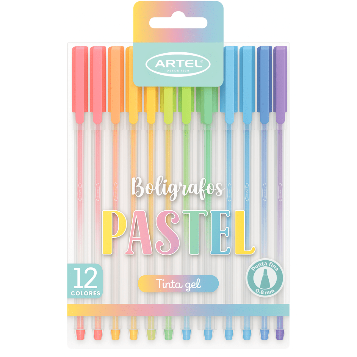 Bl. Lapiz Artel Gel Pastel 0.8 12col 20700006 0