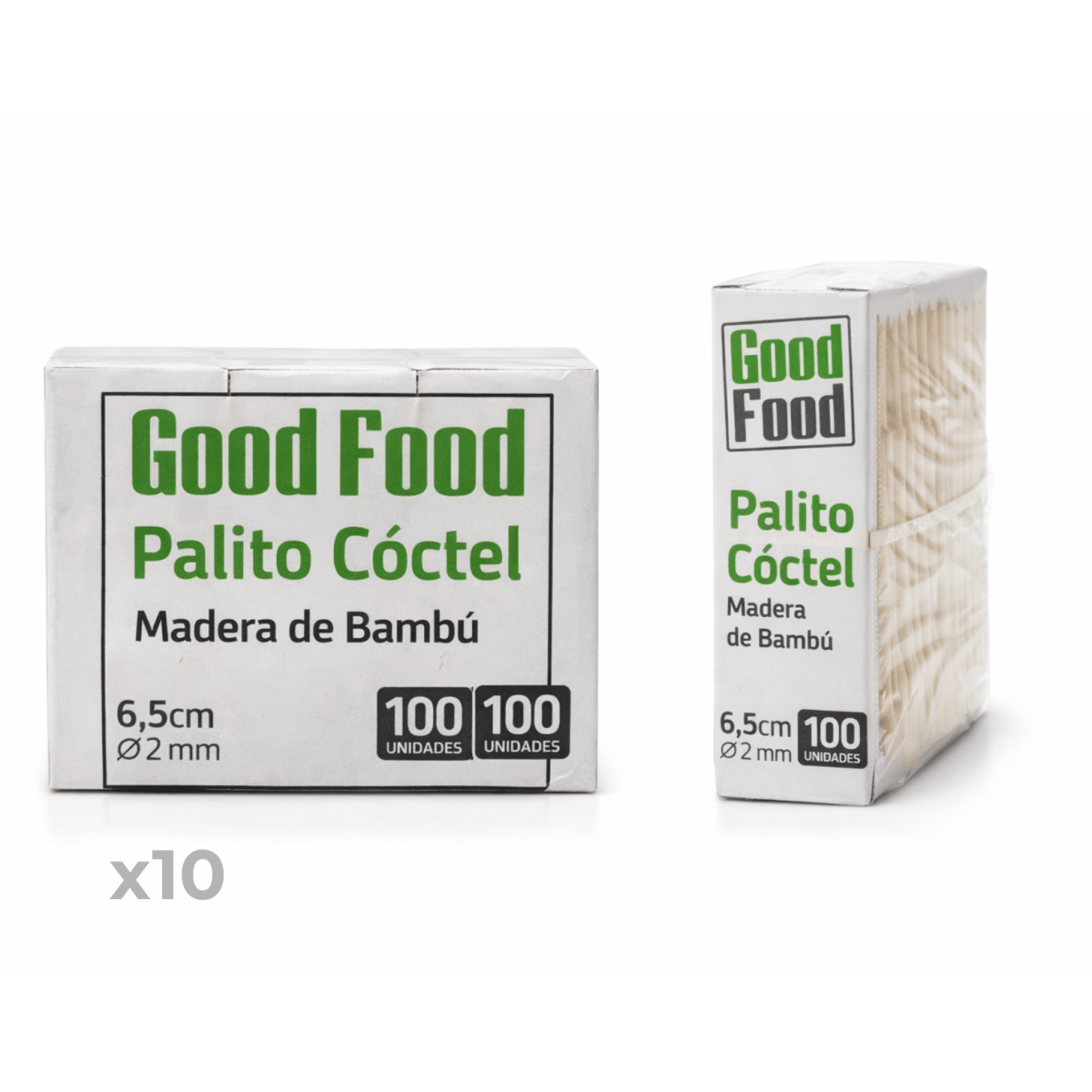 Palitos cocktail madera bio 6cm 1000u 22303012