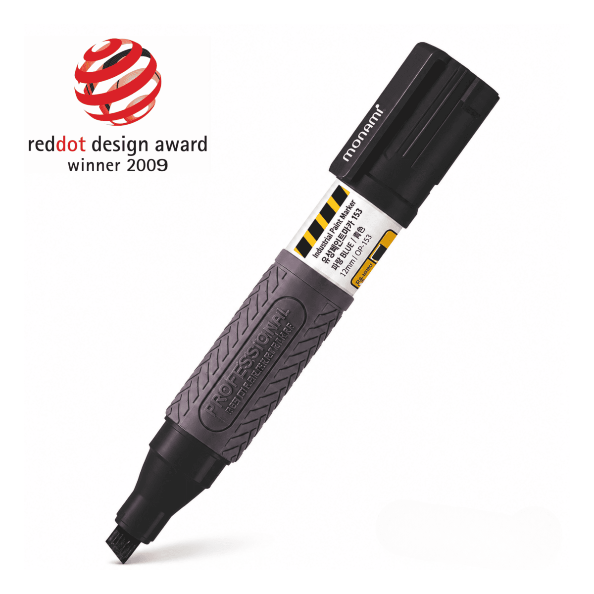 Marcador Monami Profesional Biselado 8mm Negro 0