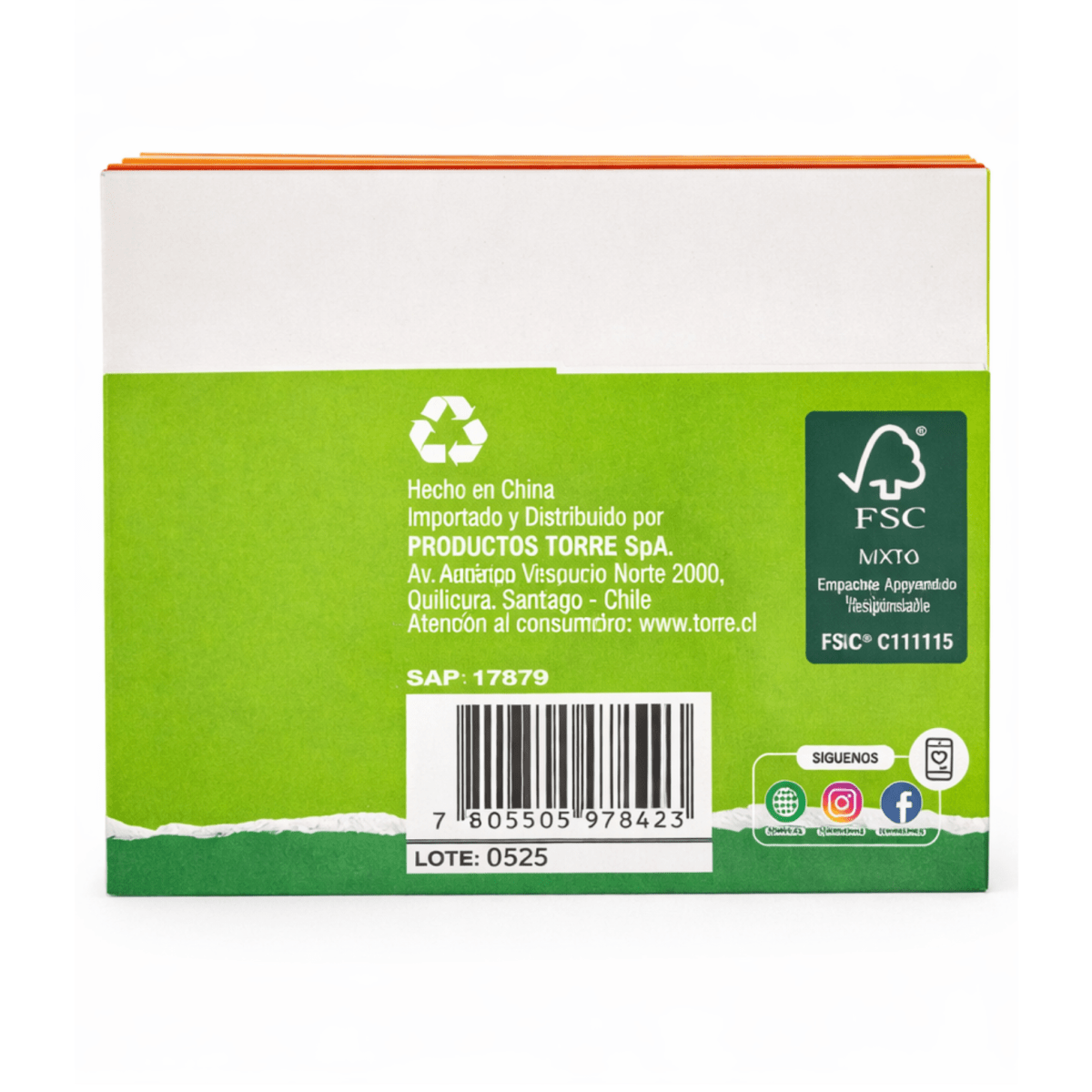 Papel Lustre Torre 10x10cm 24h 178792