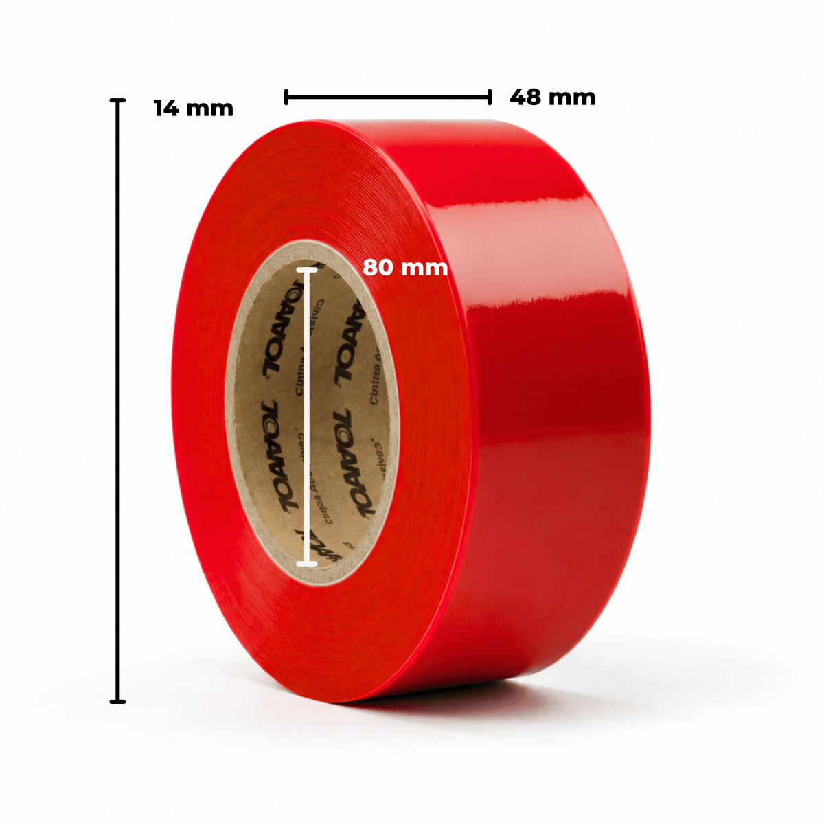 Cinta Teñida 50mic 48x100m Rojo2