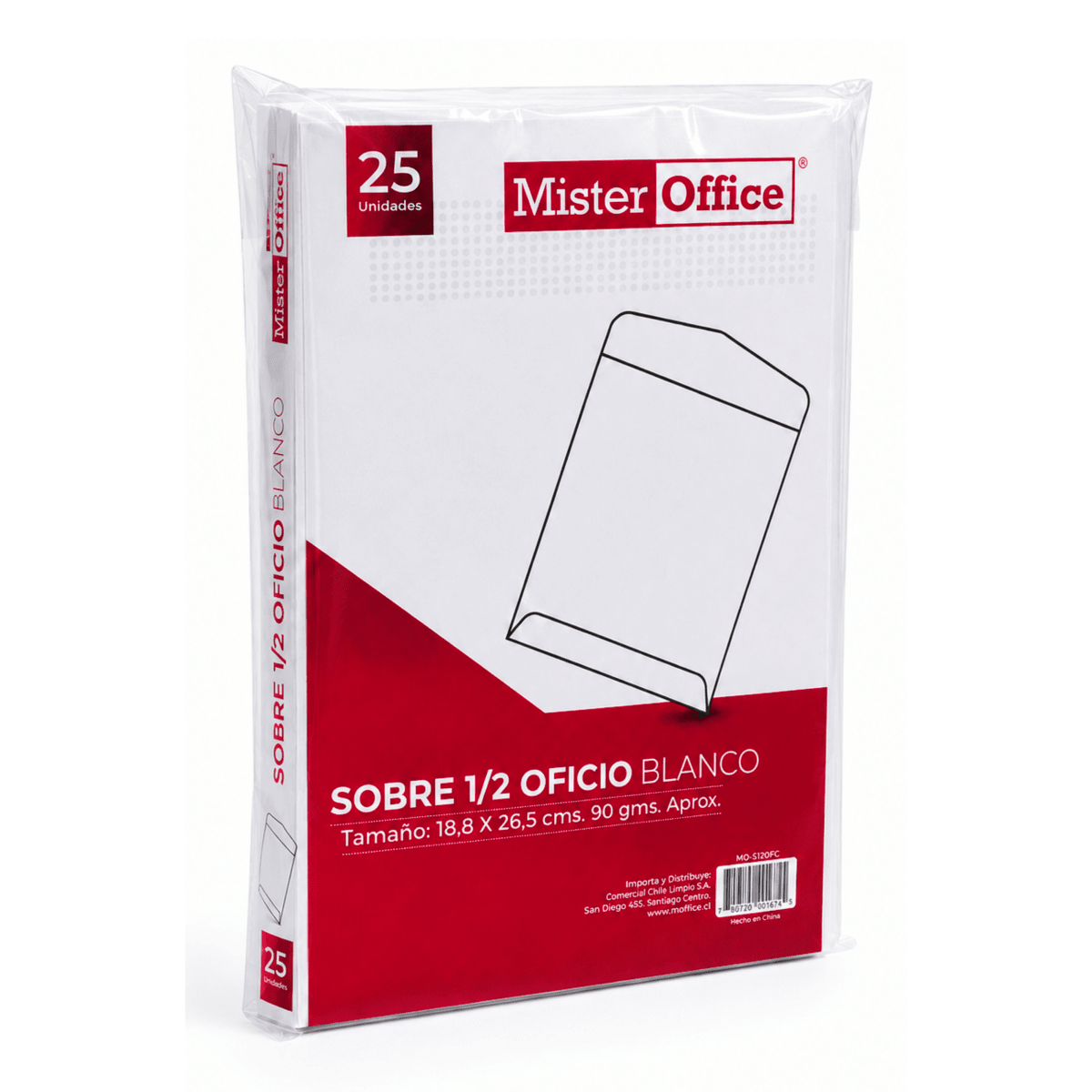 Sobre Mister Office 1/2 OFICIO 18.8x26.5cm 25U2