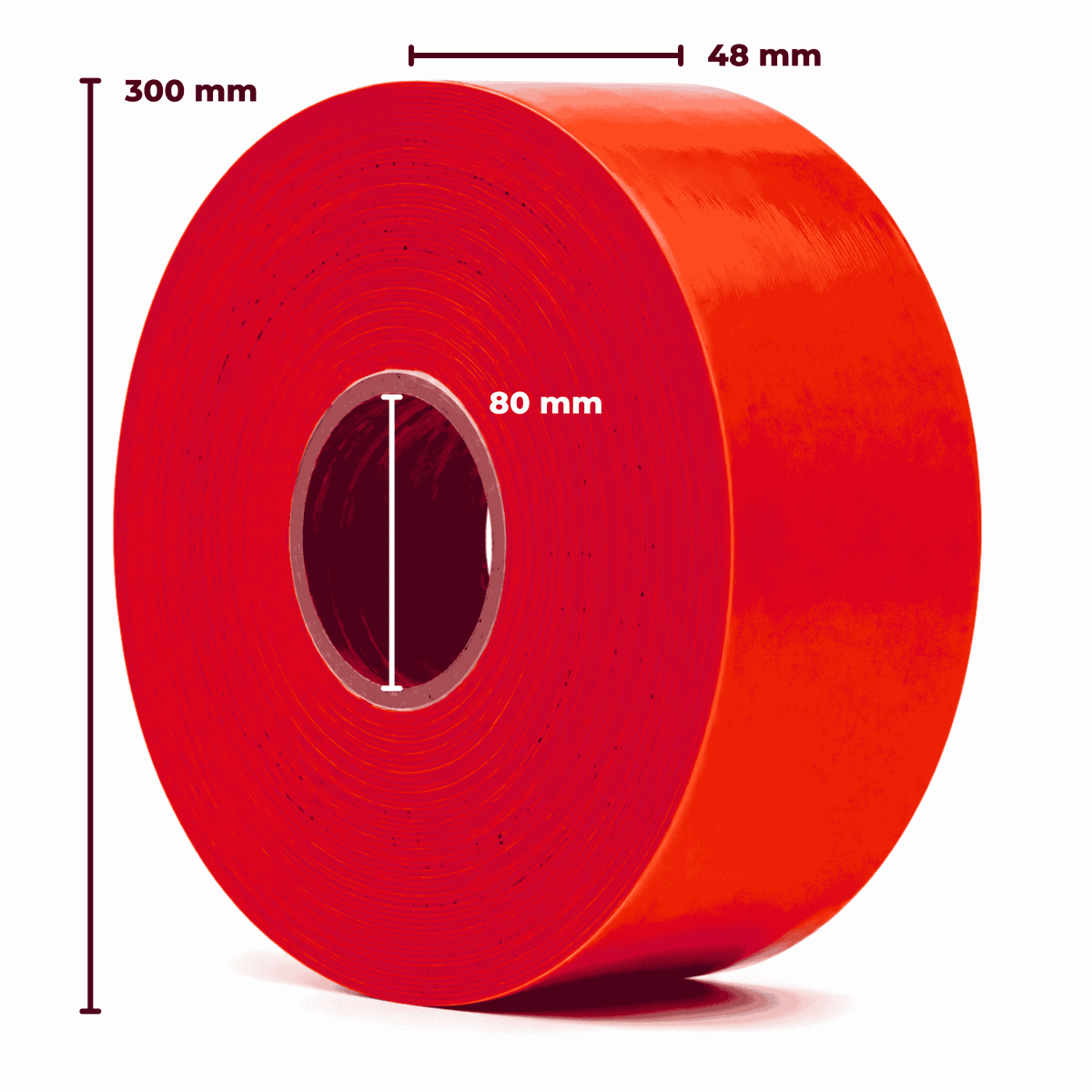 Cinta Teñida 50mic 48x1000m Rojo2