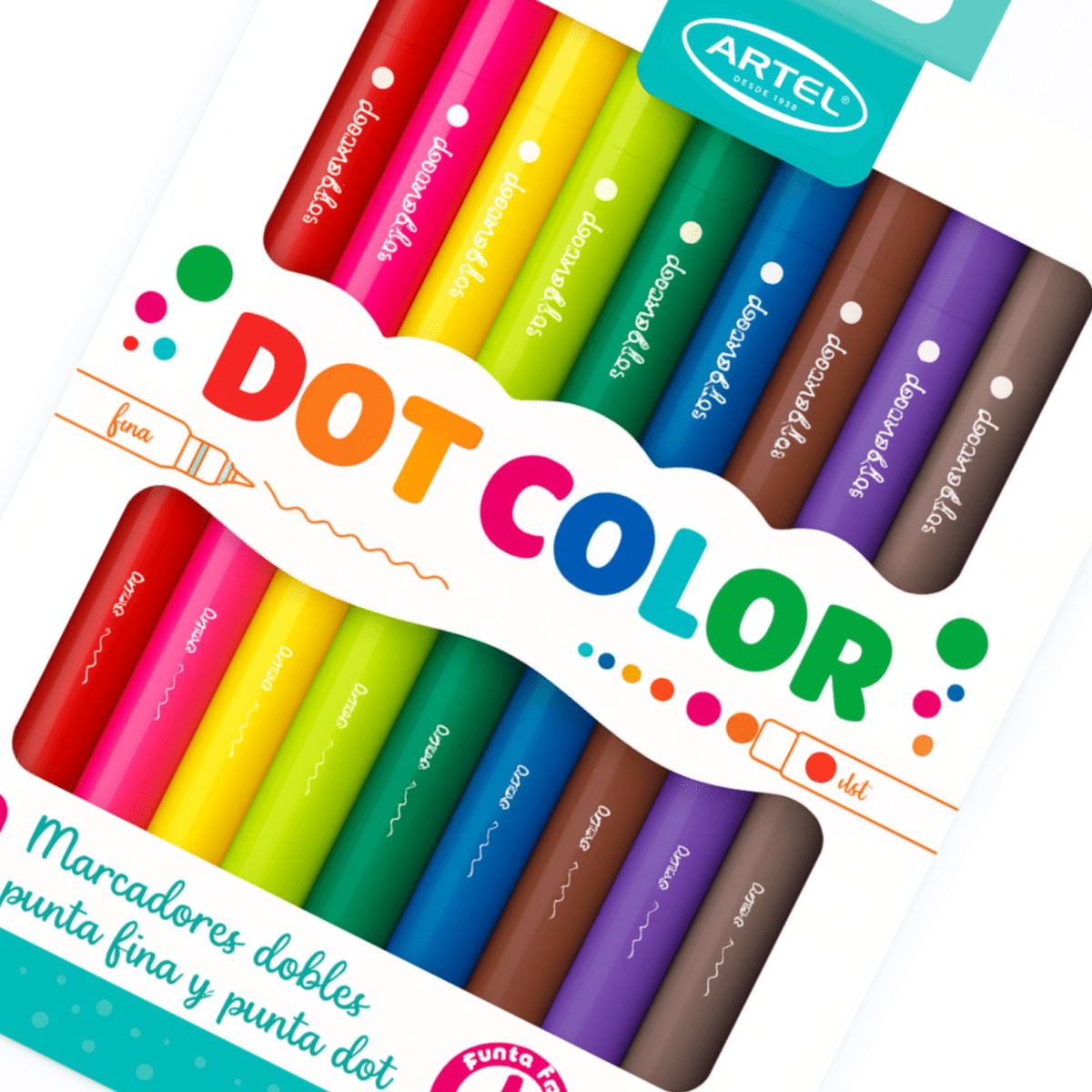 Marcador Artel Dot Color Doblepunta 12col 207000242