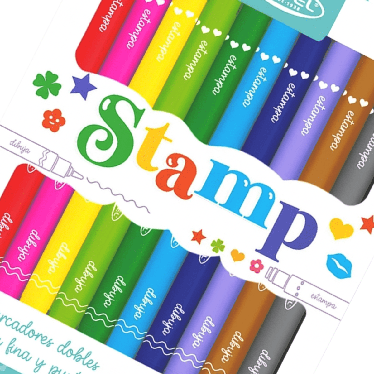 Marcador Artel Stamp Confetti Doblepunta 12col 207000222