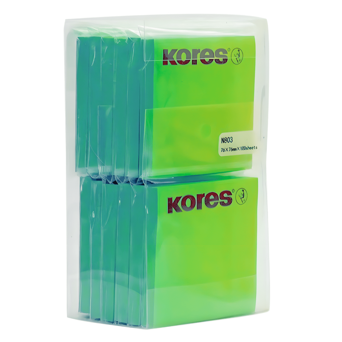 Block Adhe Kores 76x76mm 100h Verde2
