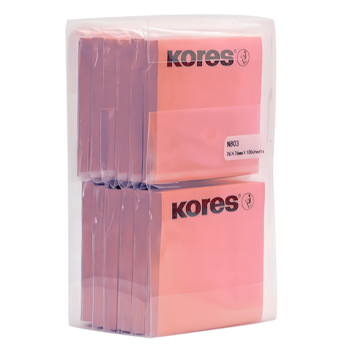 Block Adhe Kores 76x76mm 100h Rosado2