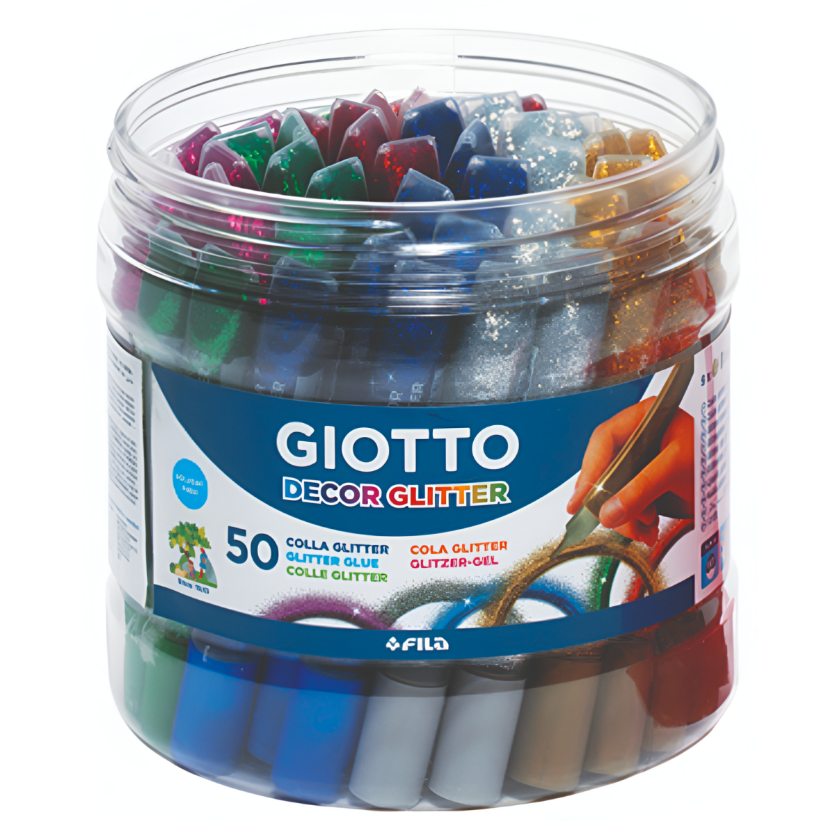 Pote Adhesivo Giotto Deco Glitters 10ml c/s2