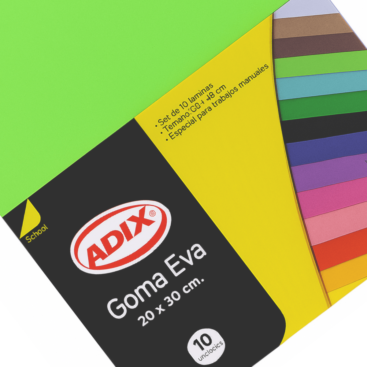 Pack Adix Goma Eva 20x30cm 10u 001 A8030012