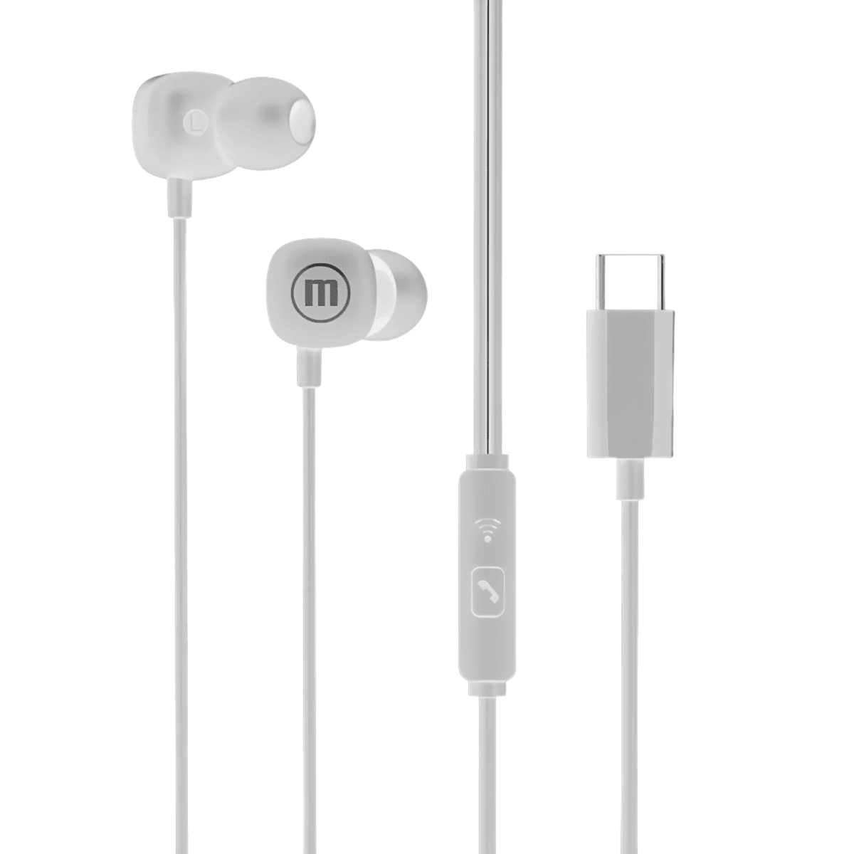 Audífonos Maxell Tipo C Square+ EB-USBC Blanco2