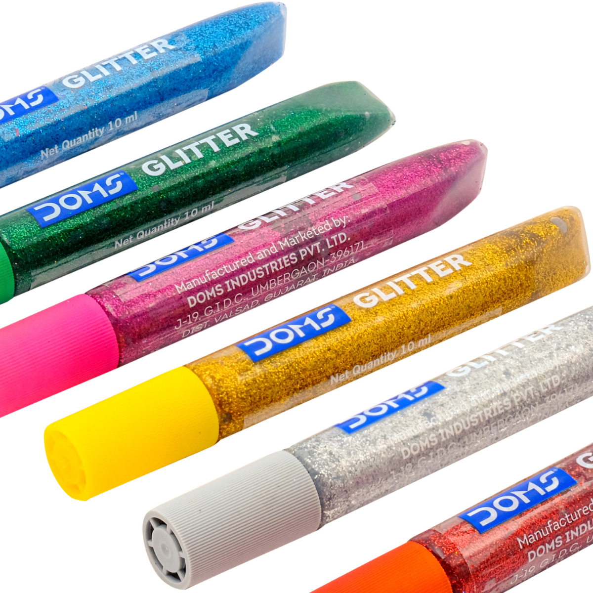 Bl. Adhesivo Doms Deco Glitters 10ml 6u 86564
