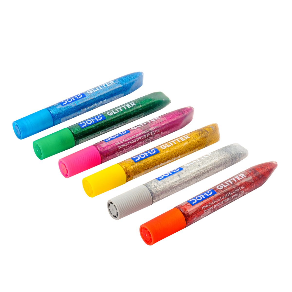 Bl. Adhesivo Doms Deco Glitters 10ml 6u 86563